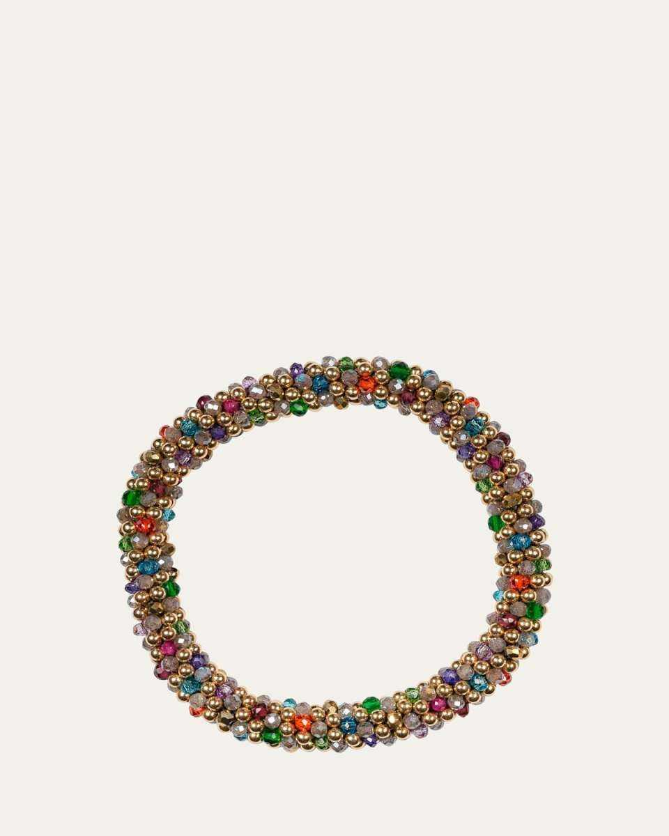 14K Yellow Gold and Mixed Gemstone Bead Bracelet